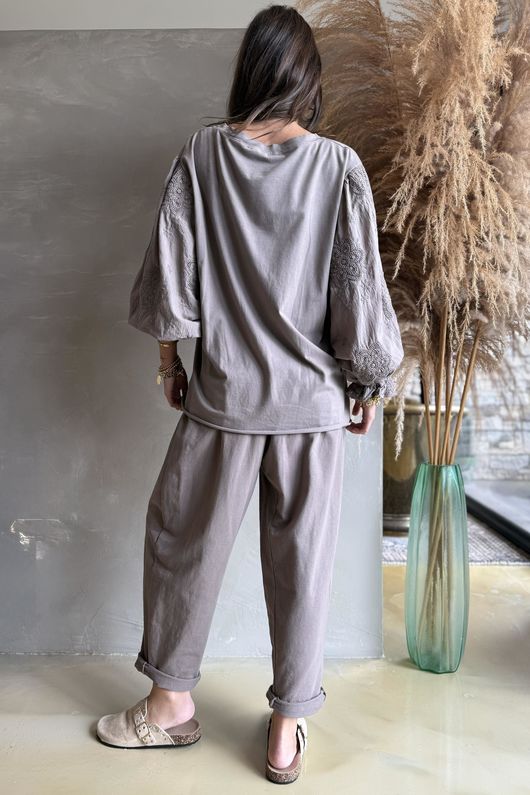 Atik Batwing Top Mocha - p